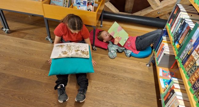 Leseabend in der Stadtbücherei und Schulhausübernachtung (07.05.24) der 3 Klassen der Gemeinschaftsschule